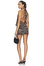 view 3 of 3 Opal Halter Mini Dress in Leopard