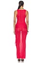 view 3 of 3 Macie Drape Maxi Dress in Cherry Red