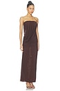 view 2 of 3 Mavro Strapless Maxi Dress in Dark Brown