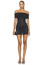 view 1 of 4 Oddette Off Shoulder Mini Dress in Black