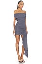 view 2 of 4 X Hannah Lizzy Mallery Drape Mini Dress in Charcoal