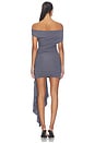 view 5 of 4 X Hannah Lizzy Mallery Drape Mini Dress in Charcoal