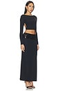 view 2 of 4 Yara Maxi Skirt Set in Black