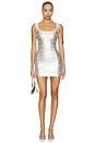 view 1 of 4 Zaniyah Bandage Mini Dress in Silver