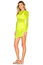 view 2 of 3 Angela Ruched Mesh Dress in Neon Green