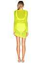 view 3 of 3 Angela Ruched Mesh Dress in Neon Green