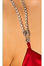 view 4 of 4 Tijana Rhinestone Strap Dress in Red