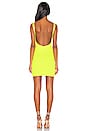 view 4 of 4 Kourtney Backless Mini Dress in Chartreuse