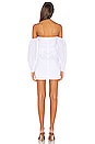view 3 of 3 Flynn Ruched Sleeve Dress in White