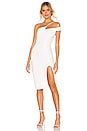 view 1 of 3 Jillian Asymmetric Midi Dress in White
