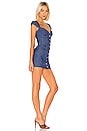 view 2 of 3 Tanya Button Front Mini Dress in Medium Blue Wash