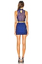 view 3 of 3 Rochelle Mesh Skirt Set in Cobalt Leopard