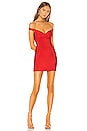 view 1 of 4 VESTIDO AJUSTADO CON HOMBROS DESCUBIERTOS JULIE in Red