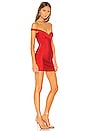 view 2 of 4 VESTIDO AJUSTADO CON HOMBROS DESCUBIERTOS JULIE in Red