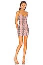 view 1 of 4 Kristie Denim Snake Dress in Pink Snake