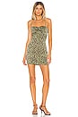 view 2 of 4 Tony Lace Up Dress in Green Leopard