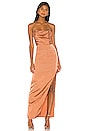 view 1 of 3 Farah Satin Maxi Dress in Copper