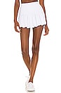 view 1 of 4 Gabrielle Pleated Wrap Skort in White