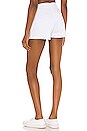 view 3 of 4 Gabrielle Pleated Wrap Skort in White