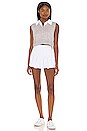 view 4 of 4 Gabrielle Pleated Wrap Skort in White