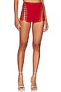 view 1 of 4 Ava Lace Up Shorts in Red