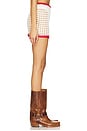 view 3 of 6 Bronwin Short in White & Red