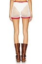 view 4 of 6 Bronwin Short in White & Red