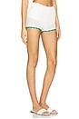 view 2 of 6 Brisa Short in White & Green