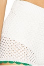 view 6 of 6 Brisa Short in White & Green