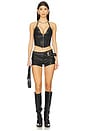 view 5 of 6 Melisa Faux Leather Short in Black