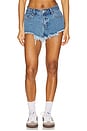 view 1 of 6 Leah Denim Short in Medium Denim Wash