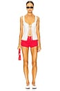 view 5 of 6 Luisa Frill Short in Red