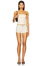 view 5 of 6 Gianna Micro Mini Shorts in Bone