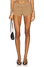 view 1 of 6 Agnes Hot Short in Camel Stripe