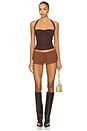 view 5 of 6 Giovanna Micro Short in Brown