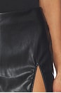 view 6 of 6 Miley Faux Leather Skort in Black