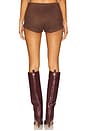 view 4 of 6 Jessica Faux Suede Short in Dark Brown