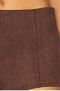 view 6 of 6 Jessica Faux Suede Short in Dark Brown