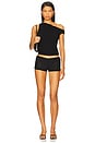 view 5 of 6 Francesca Micro Lace Short in Black