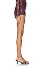view 3 of 6 Priya Hot Short in Oxblood