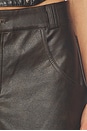 view 6 of 6 Vala Faux Leather Short in Black