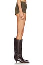 view 3 of 6 Frannie Faux Suede Short in Olive Green