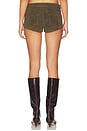 view 4 of 6 Frannie Faux Suede Short in Olive Green