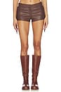 view 1 of 6 Karina Fringe Short in Brown