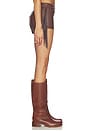 view 3 of 6 Karina Fringe Short in Brown