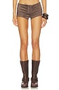 view 1 of 6 Spence Faux Suede Short in Grey