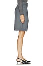 view 4 of 6 Evelina Shorts in Grey Pinstripe