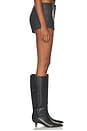 view 4 of 6 Attaya Faux Leather Micro Short in Black