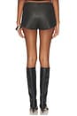 view 5 of 6 Attaya Faux Leather Micro Short in Black