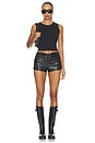 view 6 of 6 Reverie Faux Leather Short in Black